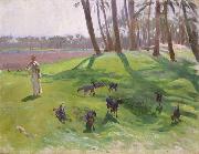 John Singer Sargent Landscape with Goatherd (mk18) oil painting on canvas